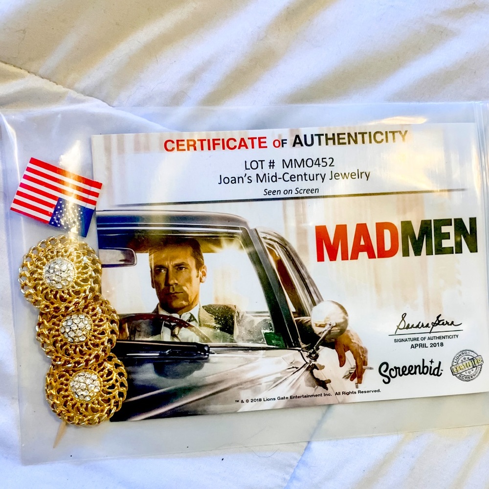 AUTHENTIC MAD MEN Joan’s Jewelry Worn on Show